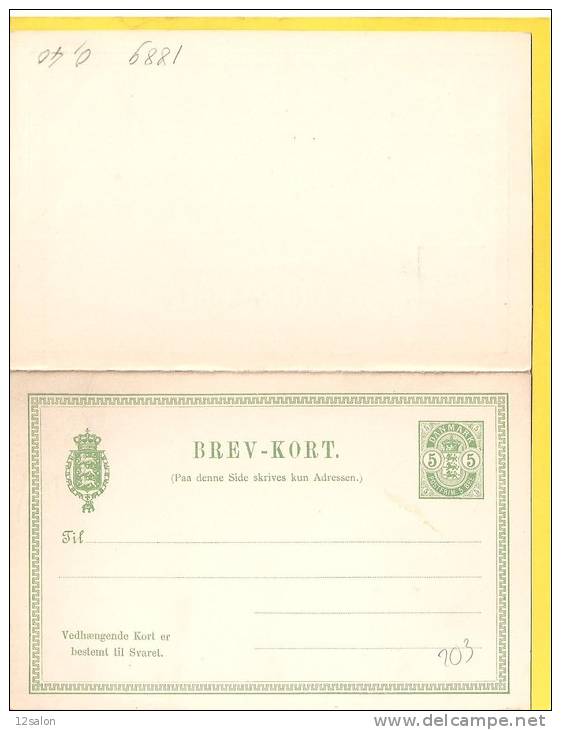 DANEMARK Entiers Postaux Lot N° 203 - Interi Postali