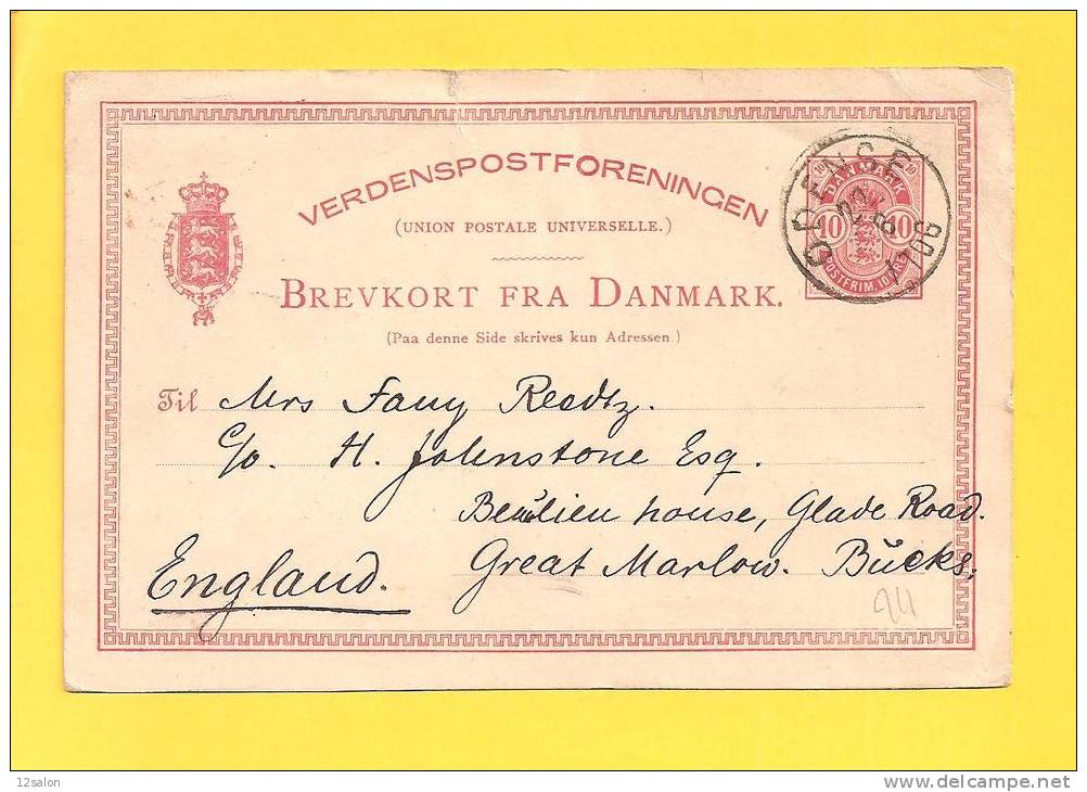 DANEMARK Entiers Postaux Lot N° 211 - Postwaardestukken