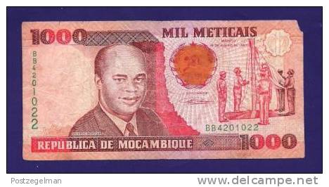 MOZAMBIQUE 1991, Banknote, USED VG.1.000 Meticais   Torn - Mozambique