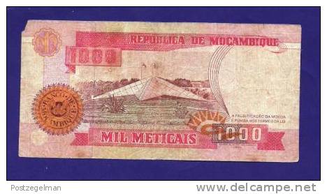 MOZAMBIQUE 1991, Banknote, USED VG.1.000 Meticais   Torn - Mozambique