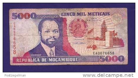 MOZAMBIQUE 1991, Banknote, USED VG.5.000 Meticais - Mozambique