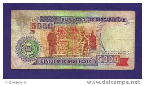 MOZAMBIQUE 1991, Banknote, USED VG.5.000 Meticais - Mozambique