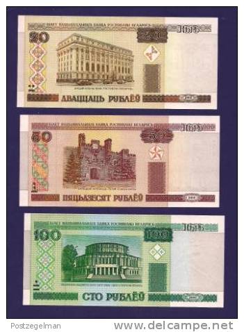 BELARUS 2000, 5 Different Banknotes, UNC. 20,50,100,500 And 1.000 Ruble - Belarus