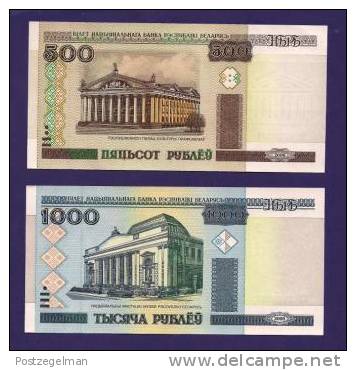 BELARUS 2000, 5 Different Banknotes, UNC. 20,50,100,500 And 1.000 Ruble - Belarus