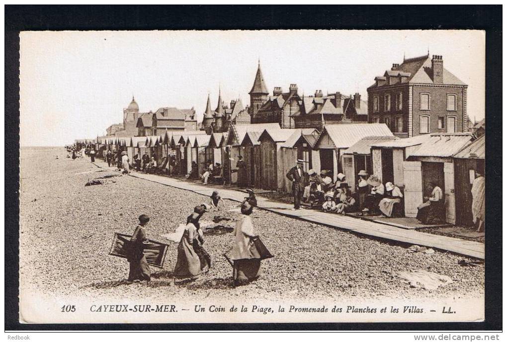 RB 910 - Early LL L.L. France Postcard - Cayeux-Sur-Mer - Un Coin De La Plage La Promenade Des Plaches Et Les Villas - Picardie
