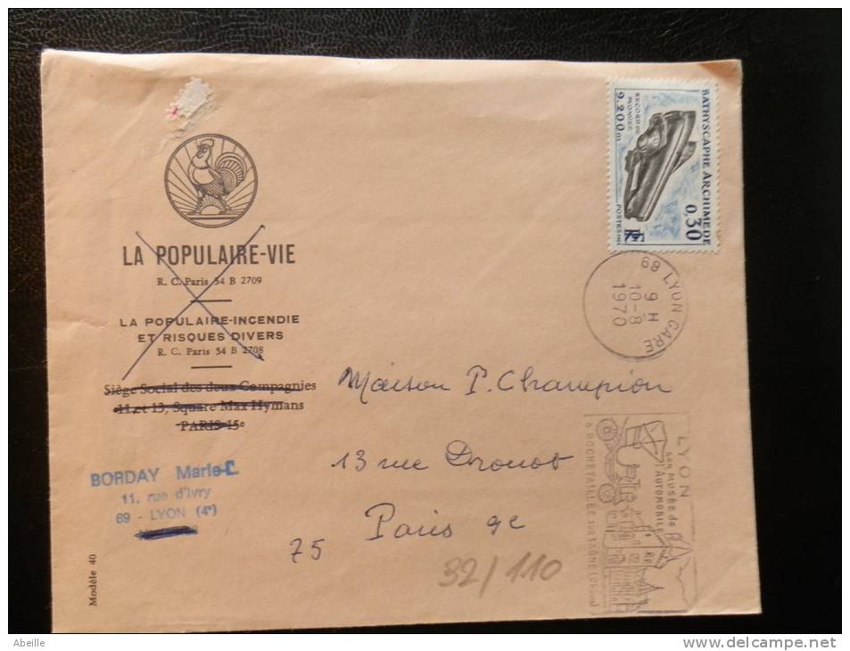 32/110     LETTRE    FRANCE - Submarines