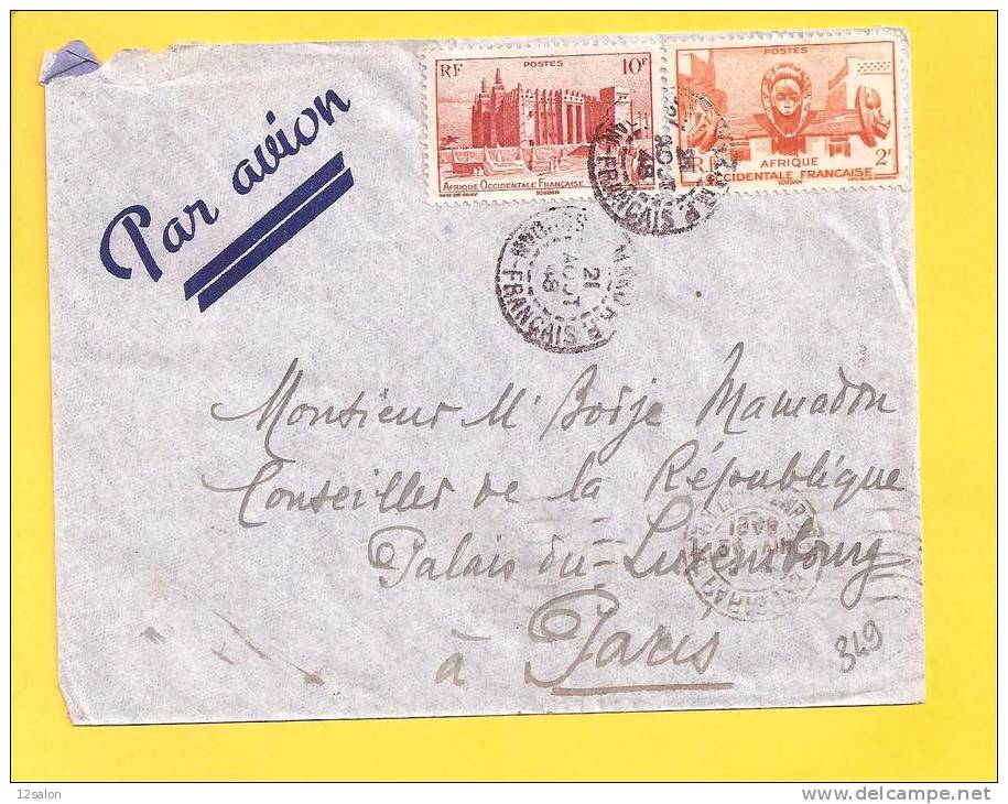 Lettre AOF Obl SOUDAN FRANCAIS - Lettres & Documents
