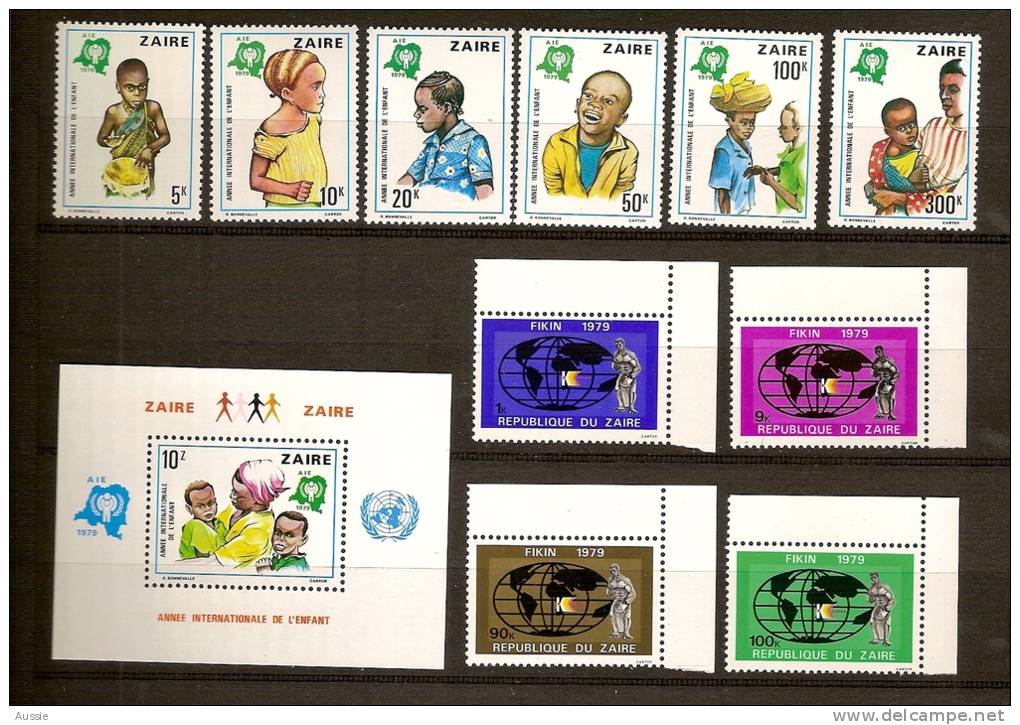 Zaire 1979 OBCn° 978-983 Et 985-988 *** MNH Cote 25,00 Euro - Unused Stamps