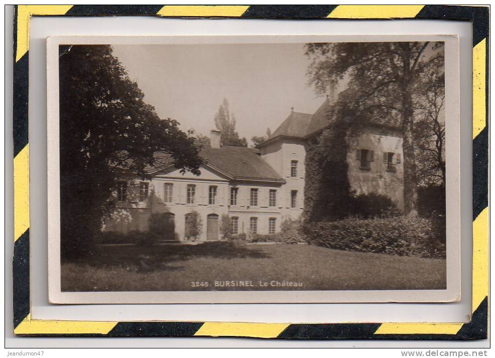 VERITABLE CARTE-PHOTO. - . BURSINEL - LE CHATEAU - Bursinel