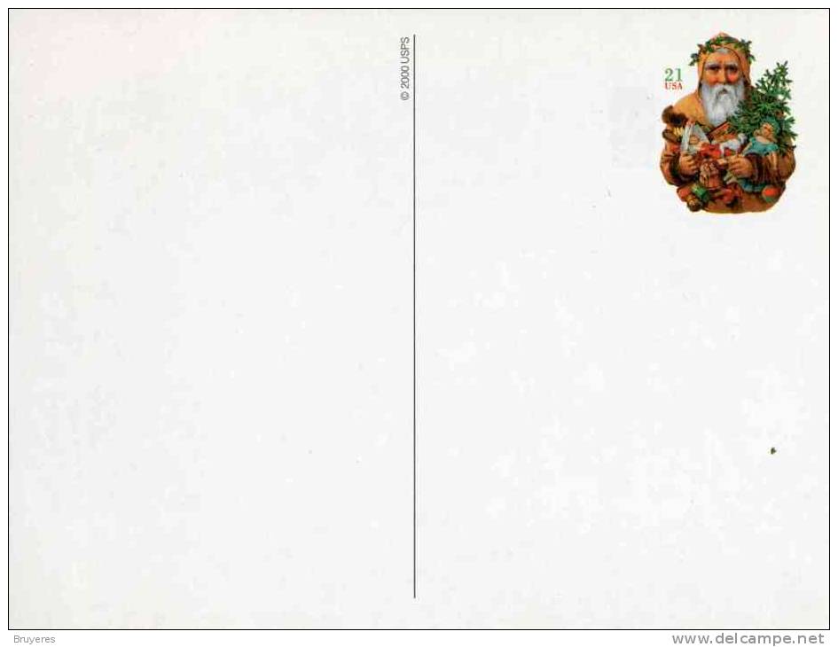 Entier Postal Des USA Sur Carte Postale Avec Timbre Et Illustration "Père Noël" - 1981-00