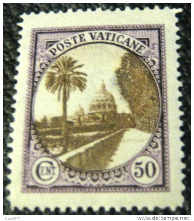 Vatican City 1933 Vatican Gardens And Dome Of St Peter's 50c - Mint - Neufs