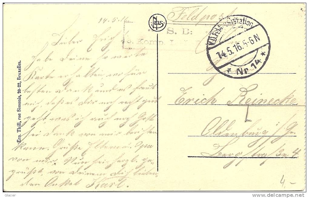 DIXMUDE - Allée Des Tilleurs - Duitse Feldpost 1916 - Diksmuide