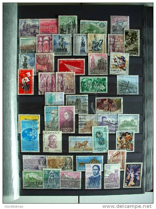 Spain Used Collection , 5x A4 Pages, Over 230 Stamps From Old To Modern,no Stockbook , All Photos ! LOOK !!! - Collections