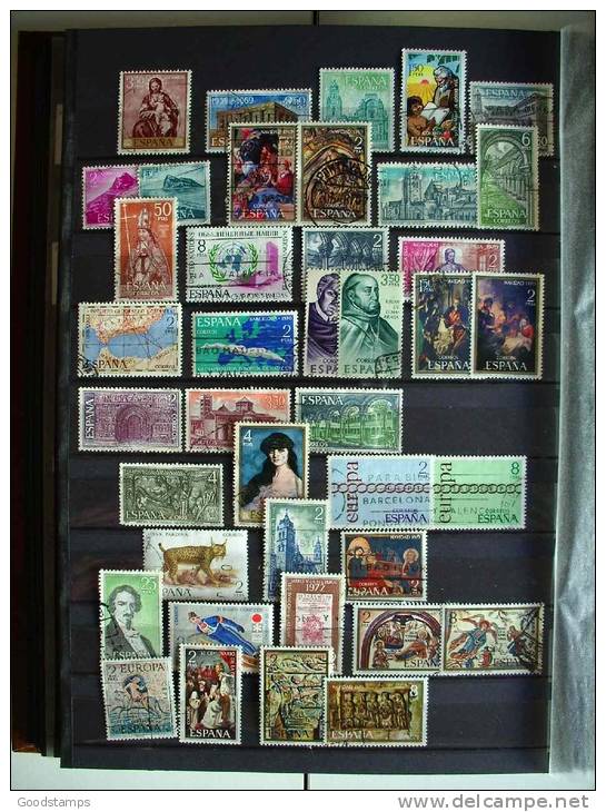 Spain Used Collection , 5x A4 Pages, Over 230 Stamps From Old To Modern,no Stockbook , All Photos ! LOOK !!! - Collections