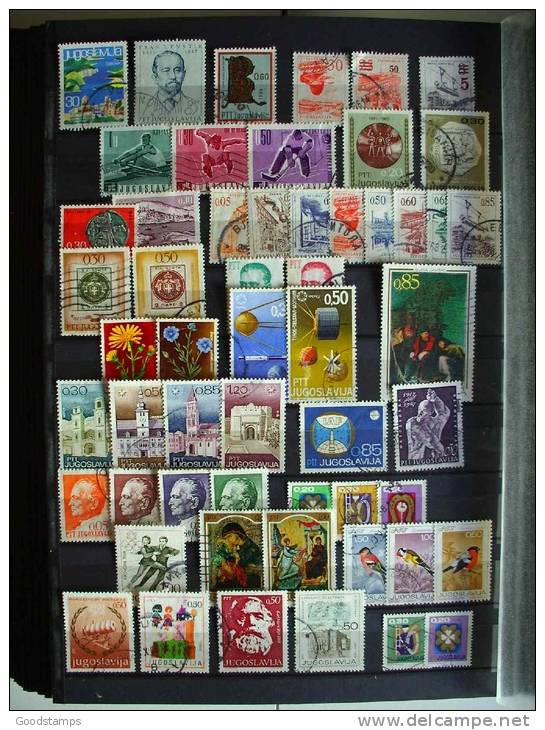 Yugoslavia Used Collection , 5XA4 Pages, Over 280 Stamps From Old To Modern,no Stockbook , All Photos ! LOOK !!! - Collections, Lots & Series