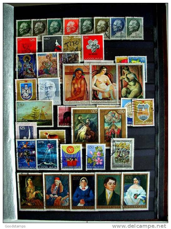 Yugoslavia Used Collection , 5XA4 Pages, Over 280 Stamps From Old To Modern,no Stockbook , All Photos ! LOOK !!! - Verzamelingen & Reeksen