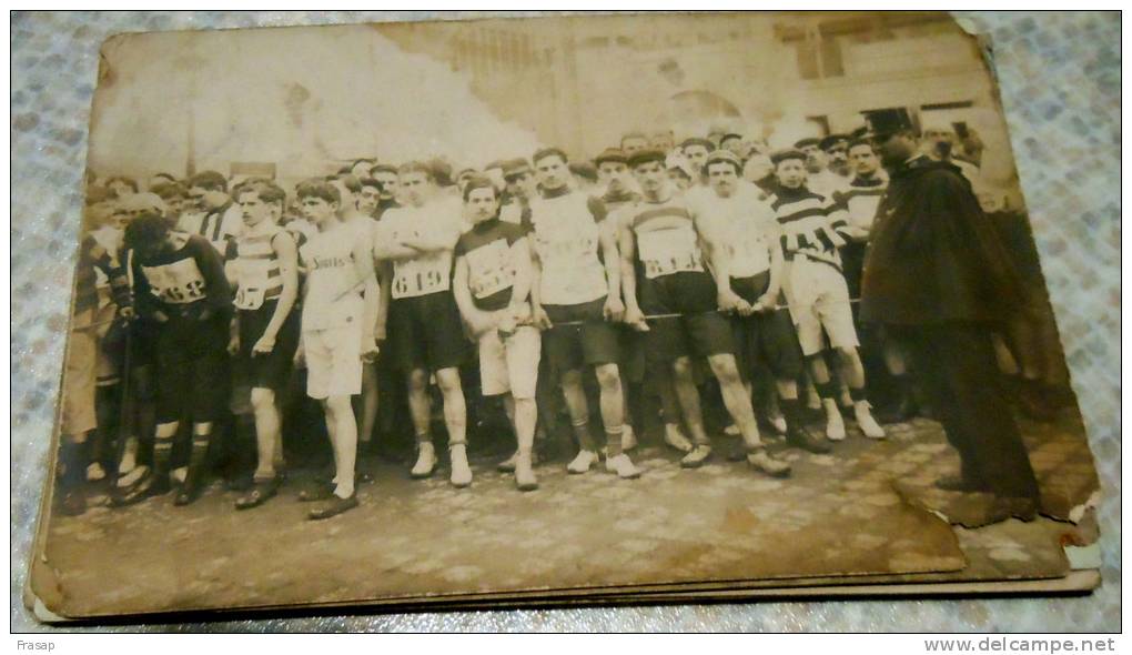 PHOTO -PARIS LES SPORT - BELLE CARTE -PHOTO-DEPART DE COURSE 1908 N°1 - Atletica