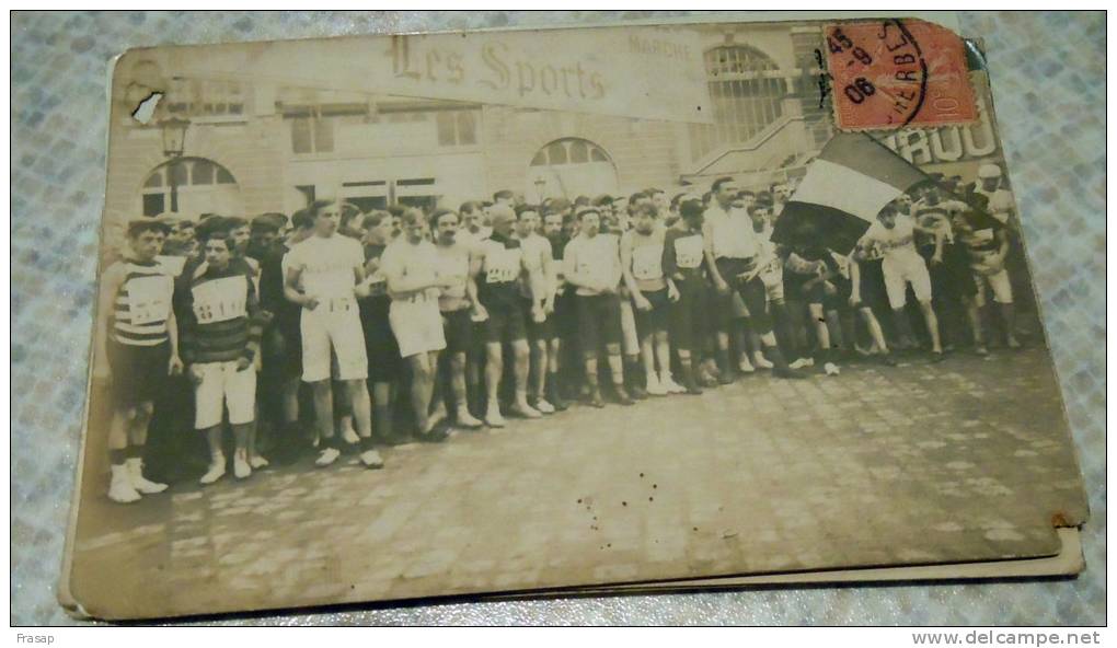 PHOTO -PARIS LES SPORT - BELLE CARTE -PHOTO-DEPART DE COURSE 1908 N°2 - Leichtathletik