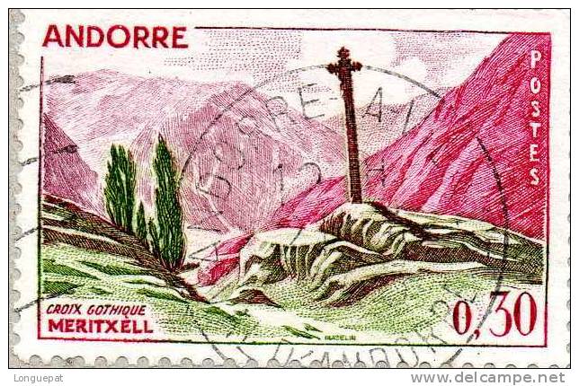 ANDORRE : Croix Gothique De MERITXELL - Paysage - Tourisme - Patrimoine - Religion - Christianisme - - Oblitérés