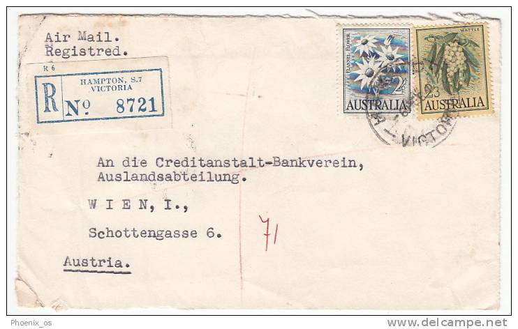 AUSTRALIA - Hampton - Victoria - Envelope, Cover, Year 1964, Registered, Air Mail - Covers & Documents