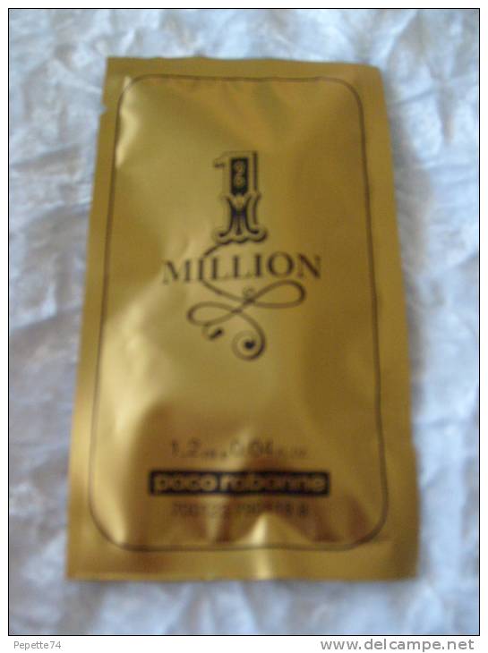 Echantillon 1 Million - Paco Rabanne - Eau De Toilette - 1.2 Ml - Echantillons (tubes Sur Carte)