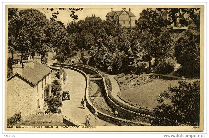 OLD COLWYN : BEACH ROAD AND TAN-Y-COED GARDENS - Caernarvonshire