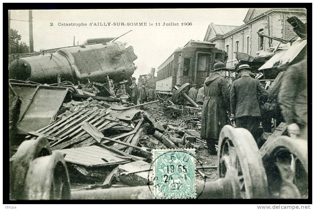 CPA. Catastrophe D'AILLY-SUR-SOMME, Le 11 Juillet 1906.   " Train ". - Catastrophes