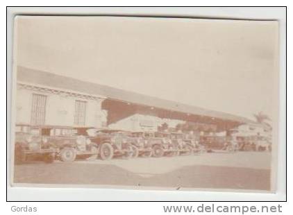 Nicaragua - Managua 1934 - La Gare - Train Station - Old Time Car - Photo 45x40mm - Nicaragua