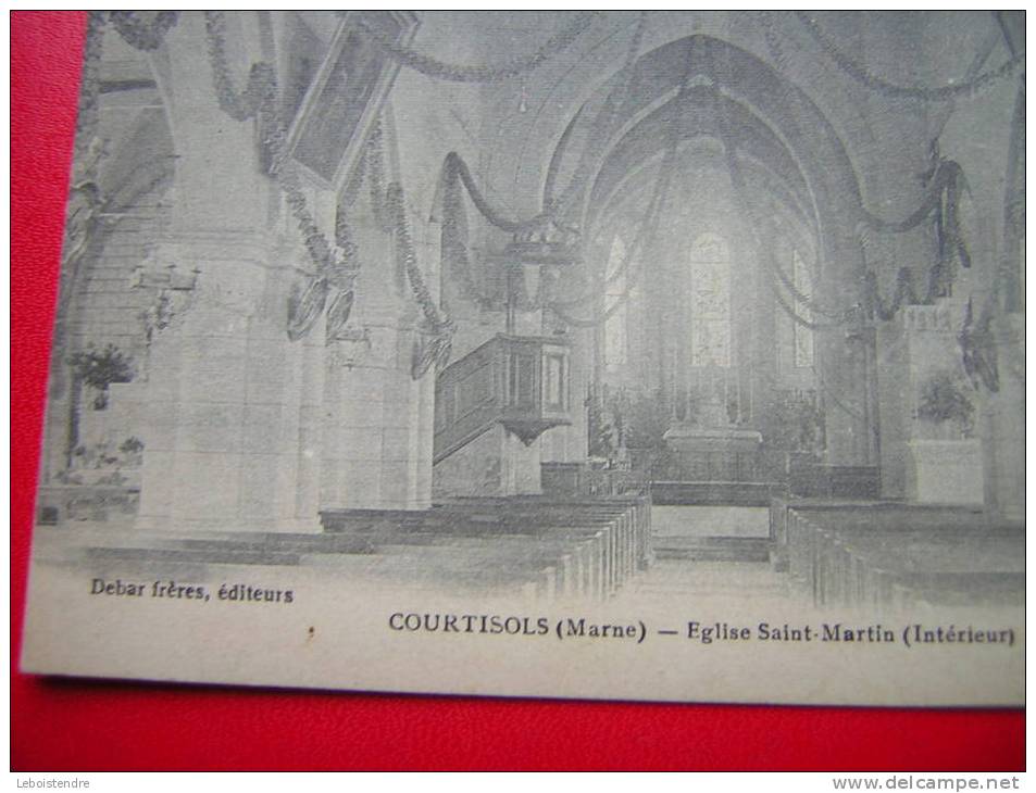 CPA  51  COURTISOLS  EGLISE SAINT MARTIN  INTERIEUR  NON VOYAGEE - Courtisols