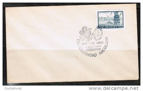 ARGENTINA    Scott # 632 On PAN AMERICAN CONFERENCE COVER (25 Feb 1960) - Covers & Documents