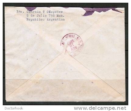 ARGENTINA    1957 AIRMAIL EXPRESS COVER To Arms Manufaturer In USA OS-59 - Storia Postale