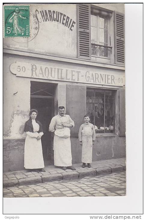 GROSLAY  - Charcuterie RAQUILLET-GARNIER  ( Carte Photo ) - Groslay