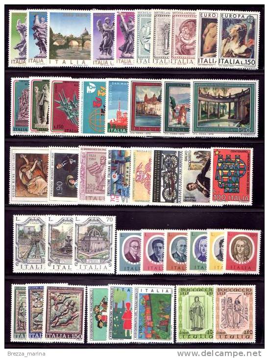 ITALIA - 1975 - Nuovo - MNH - Annata Completa - 43 Valori - Full Years