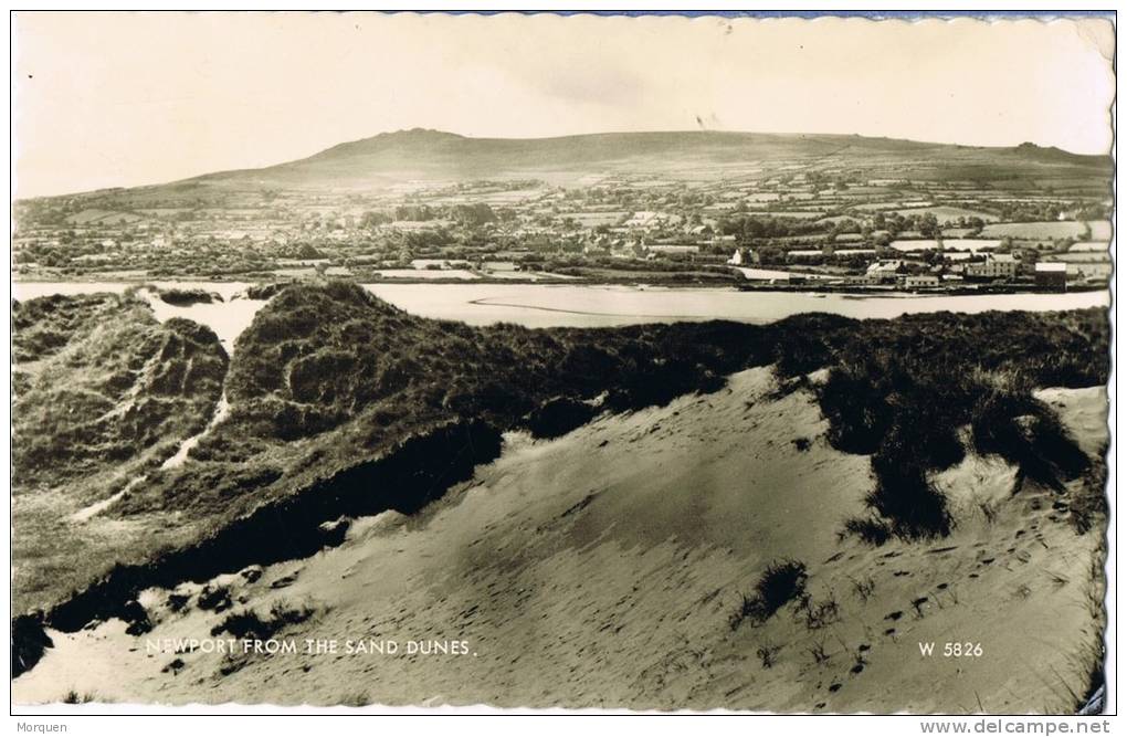 0313. Postal CARDIGAN 1960 (Gran Bretaña) . Vista Newport Et Dunes - Covers & Documents