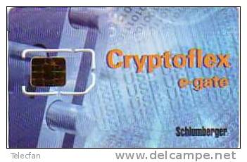 FRANCE CARTE A PUCE CHIP CARD GSM CRYPTOFLEX E-GATE SCHLUMBERGER NEUVE MINT - Badge Di Eventi E Manifestazioni