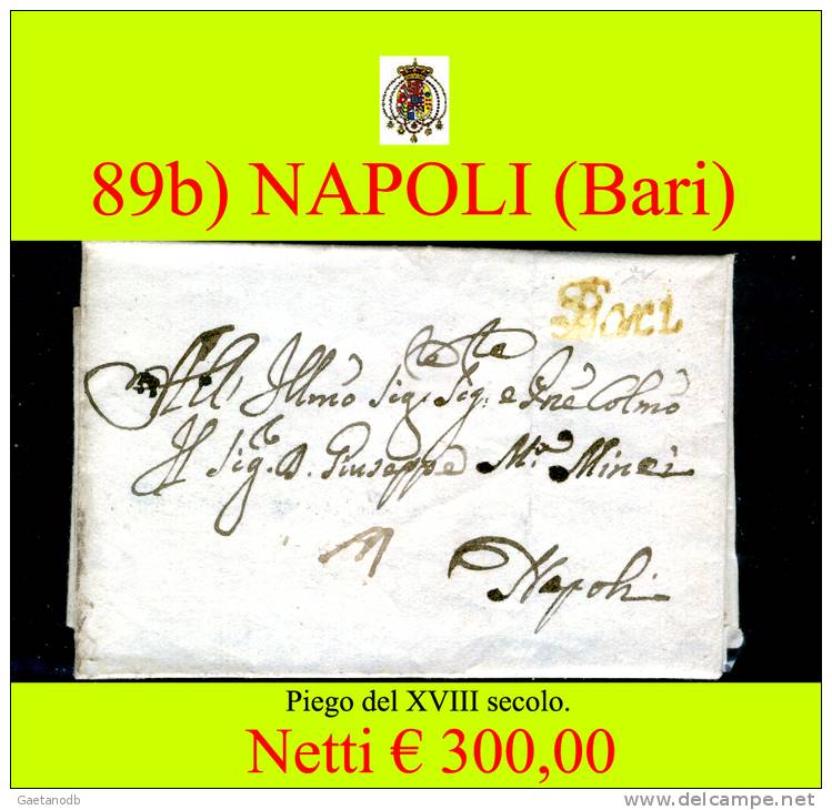 Bari-00089b - Piego (con Testo), Del 6 Maggio 1773 - - 1. ...-1850 Prefilatelia