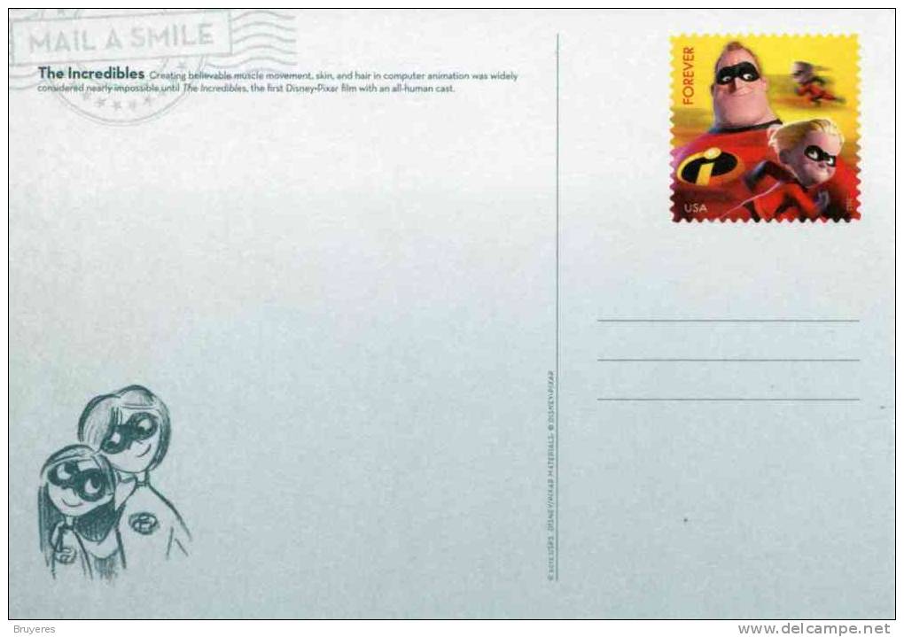 Entier Postal Sur Carte Postale Avec Timbre Et Illust. "The Incredibles" - 2011-...