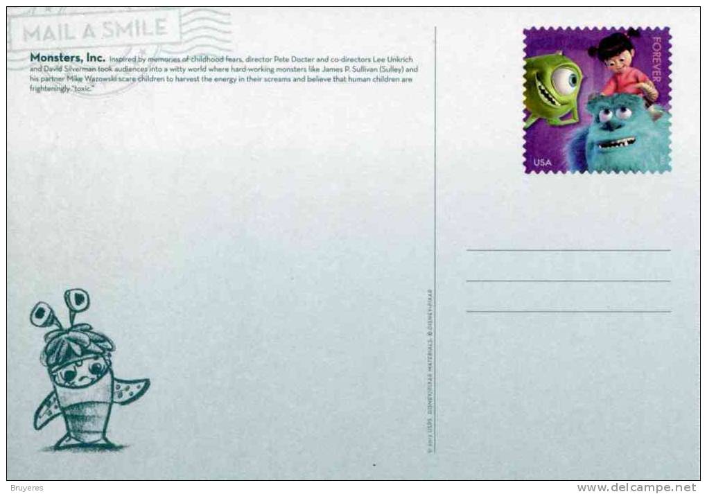 Entier Postal Sur Carte Postale Illustrée "Monsters, Inc." - 2011-...