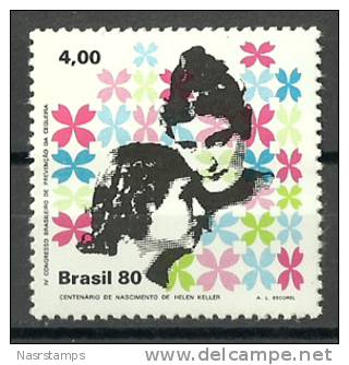 Brazil 1980 ( Helen Keller (1880-1968), Blind Deaf Writer & Anne Sullivan ) - MNH (**) - Nuevos