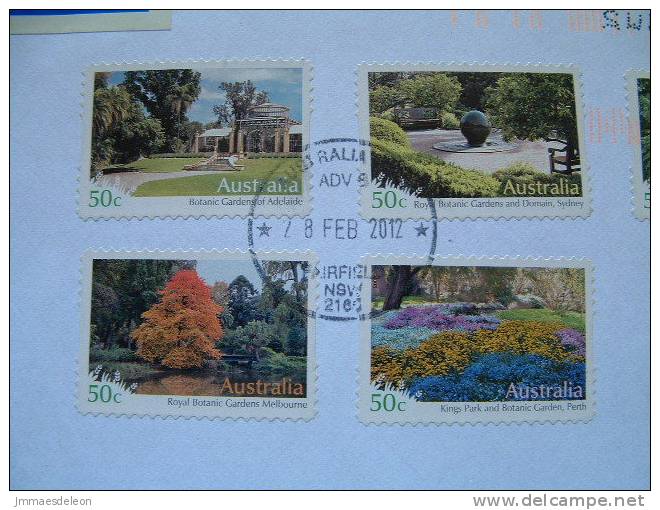 Australia 2012 Cover To Nicaragua - Christmas - Royal Botanic And Gardens - Trees Flowers - Covers & Documents