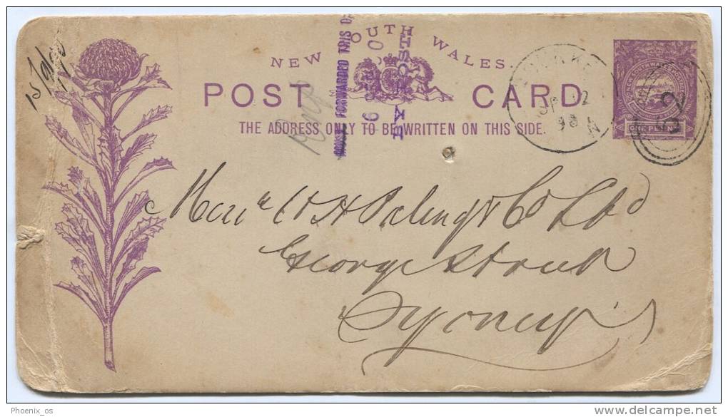 Australia - BOURKE, N.S.W, 1898. Postal Stationery - Briefe U. Dokumente