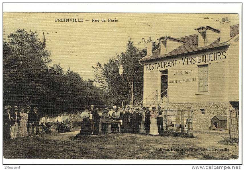 Carte Postale Ancienne Freinville (Sevran) - Rue De Paris - Restaurant, Vins, Liqueurs - Sevran