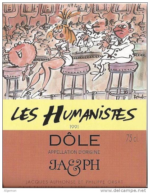 27 - Les Humanistes Par Pécub  Au Bar " Dôle Cave Taillefer Sierre" - Humour