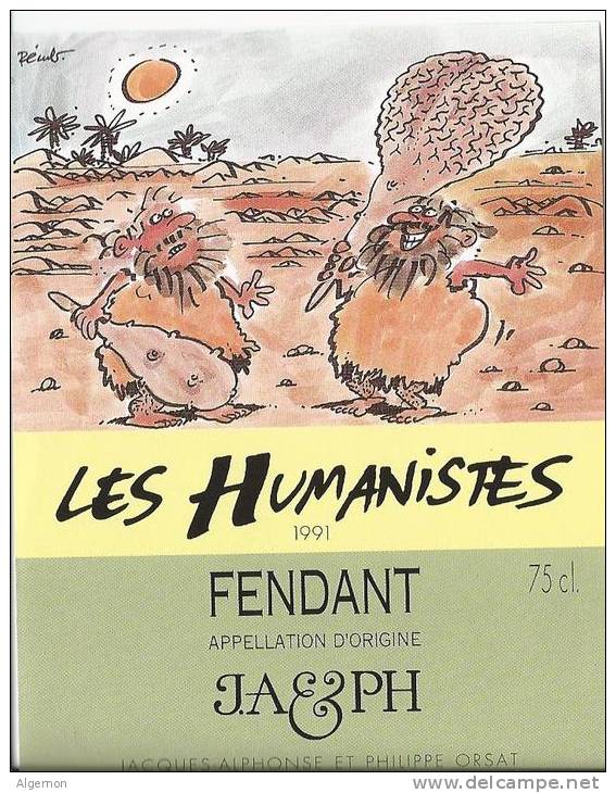 37 - Les Humanistes Par Pécub  Bataille Dans Le Désert  " Fendant Cave Taillefer Sierre" - Humour