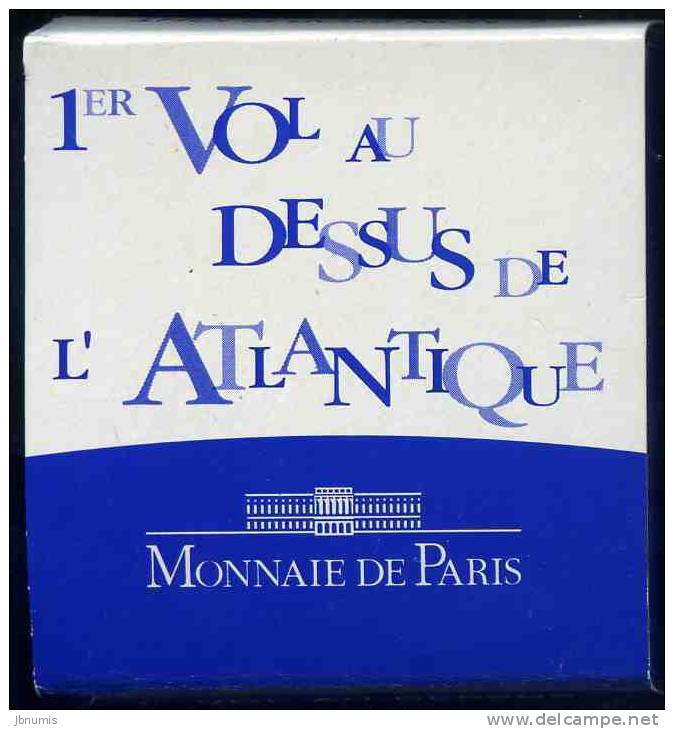 France 1 1/2 Euro 2002 1er Vol Au Dessus De L'Atlantique Lindberg Argent BE Proof PP KM 1310 - France