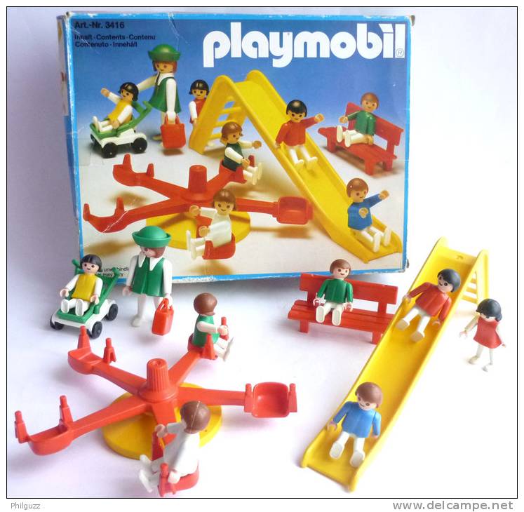 RARE BOITE PLAYMOBIL 3416 JARDIN D'ENFANTS AVEC JEUX DU SQUARE - Playmobil