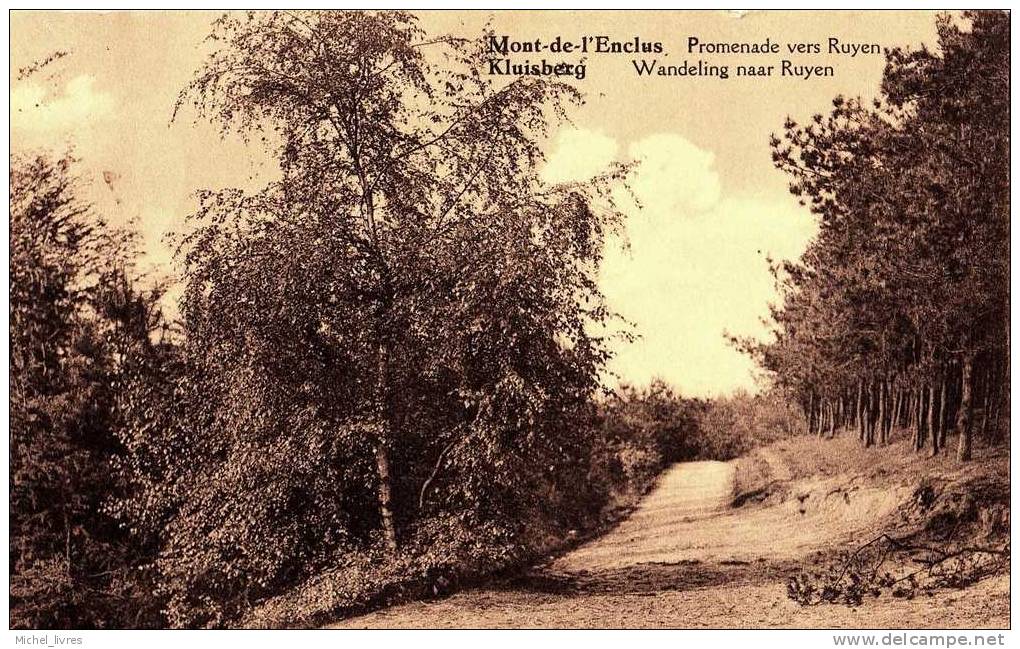 Mont-de-l'enclus - Kluisberg - Promenade Vers - Wandeling Naar Ruyen - Dos Séparé - Circulé En 1936 - TBE - Mont-de-l'Enclus