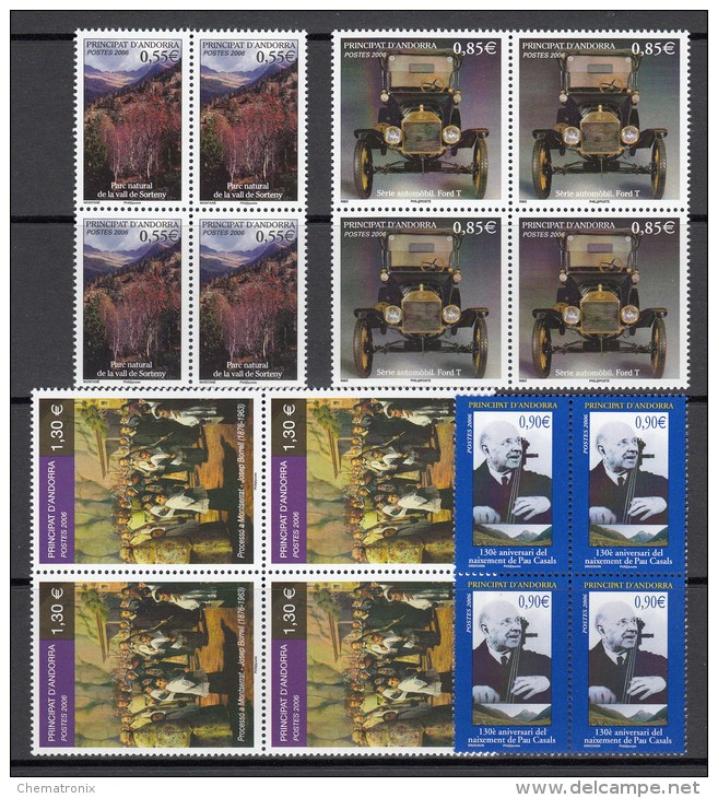 Andorra 2006 - Yvert: 628-631 (4v.)   - Bloques De 4 -  ** MNH - Unused Stamps