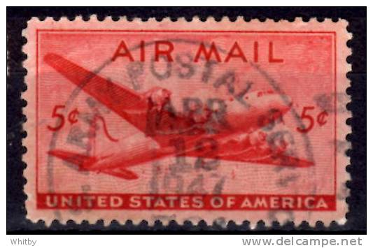 United States 1946 5 Cent Air Mail Issue  #C32   Army Mail Service Cancel - 2a. 1941-1960 Usados