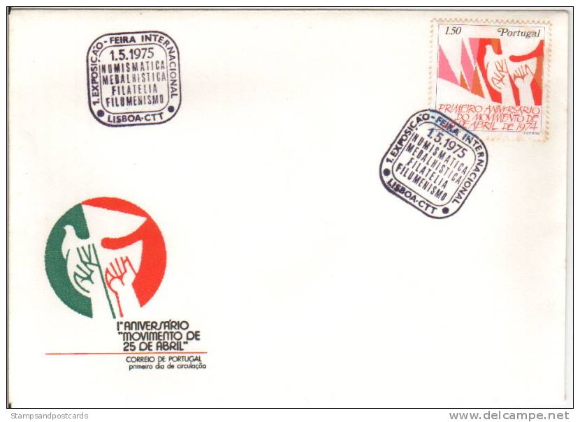 Portugal Cachet A Date Expo Philatelique Numismatique Boîtes Allumettes 1975 Event Pmk Stamps Coins Matches Expo - Flammes & Oblitérations